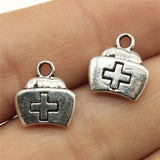 20pcs Medicine Box Charms 13x12mm Antique Silver Pendant Jewelry Accessories