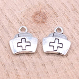 20pcs Medicine Box Charms 13x12mm Antique Silver Pendant Jewelry Accessories