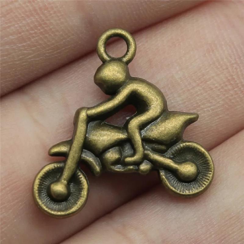 10pcs 21x21mm Motorcycle Charms For Jewelry Making