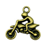 10pcs 21x21mm Motorcycle Charms For Jewelry Making