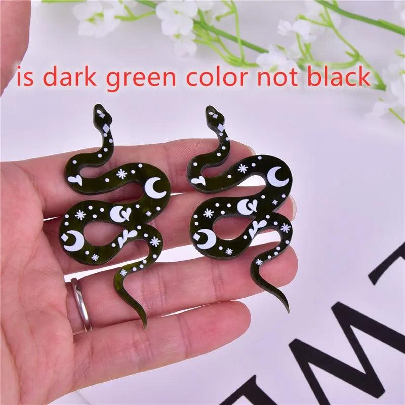 10pcs Sexy Snake Acrylic Charms for DIY Jewelry Making Keychain Charm Bulk