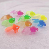 10Pcs Colorful Goldfish Model Earrings Jewelry Making Soft Rubber Fish Toy