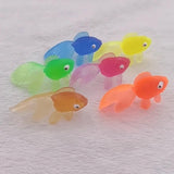 10Pcs Colorful Goldfish Model Earrings Jewelry Making Soft Rubber Fish Toy