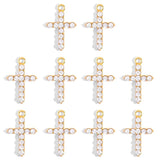 10pcs Cross Crystal Charms DIY Jewelry Making Accessories