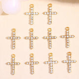 10pcs Cross Crystal Charms DIY Jewelry Making Accessories