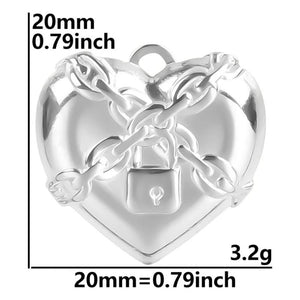 5Pcs Stainless Steel Hearts Lock for Jewelry Making