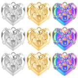 5Pcs Stainless Steel Hearts Lock for Jewelry Making