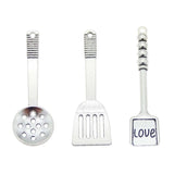 24pcs Antiqued Cooking Tools Charms Alloy Tableware Pendants