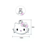 10Pcs Enamel Cat Charms Alloy Pendants DIY Jewelry Findings Making