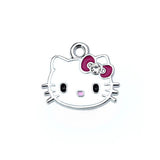 10Pcs Enamel Cat Charms Alloy Pendants DIY Jewelry Findings Making