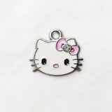 10Pcs Enamel Cat Charms Alloy Pendants DIY Jewelry Findings Making