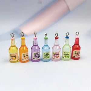 10pcs Fruit Drinking Bottle Charms Jewelry Making Findings