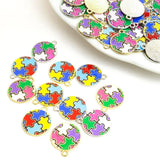 10pcs Autism Puzzles Charms Pendant DIY Jewelry Making Accessories