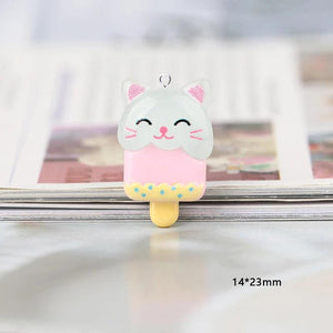 10pcs Animal Ice Cream Charms Resin Pendant Diy Jewelry Findings