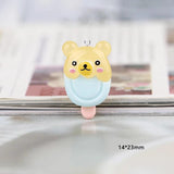 10pcs Animal Ice Cream Charms Resin Pendant Diy Jewelry Findings