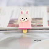 10pcs Animal Ice Cream Charms Resin Pendant Diy Jewelry Findings