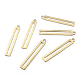 20pcs Raw Brass Bar Charms for DIY Jewelry Making