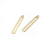 20pcs Raw Brass Bar Charms for DIY Jewelry Making