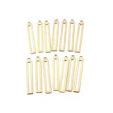 20pcs Raw Brass Bar Charms for DIY Jewelry Making