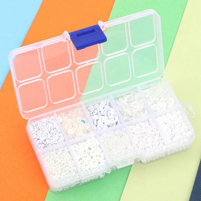 10 Grid Mini Glass Seed Beads Kit for Jewelry Making DIY Craft