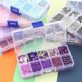 10 Grid Mini Glass Seed Beads Kit for Jewelry Making DIY Craft