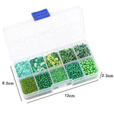 10 Grid Mini Glass Seed Beads Kit for Jewelry Making DIY Craft
