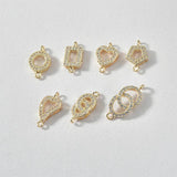 Copper Plated Zircon Double Hanging DIY Jewelry Accessories