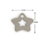 Moon & Stars Stainless Steel Charm Pendant