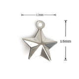 Moon & Stars Stainless Steel Charm Pendant