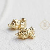 Solid Brass Nugget Charm - 13x7mm