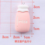 10Pcs Milk Bottle Resin Charms for Jewelry Making Cute Pendants C912