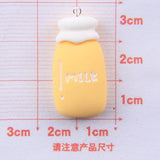 10Pcs Milk Bottle Resin Charms for Jewelry Making Cute Pendants C912
