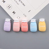 10Pcs Milk Bottle Resin Charms for Jewelry Making Cute Pendants C912