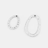 10Pcs Tibetan Silver Hollow Oval Charms For Jewelry Making