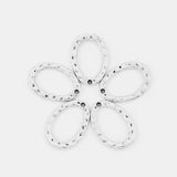 10Pcs Tibetan Silver Hollow Oval Charms For Jewelry Making