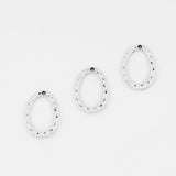 10Pcs Tibetan Silver Hollow Oval Charms For Jewelry Making