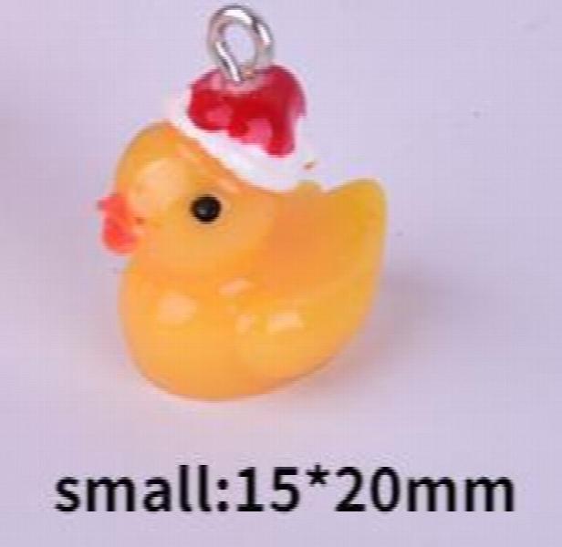 10Pcs Resin Yellow Ducks Charms for DIY Necklace Earrings Keychain