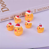 10Pcs Resin Yellow Ducks Charms for DIY Necklace Earrings Keychain