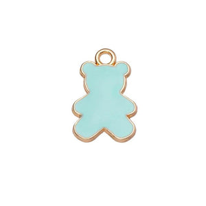 20Pcs Bear Charms for Earrings Necklace DIY Jewelry 10x16mm