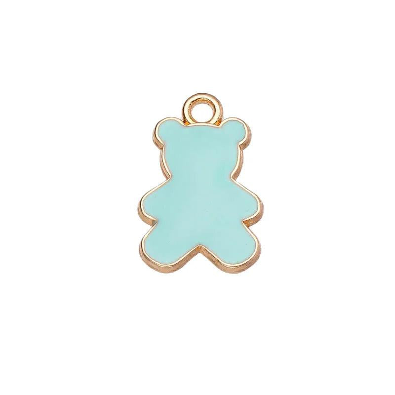 20Pcs Bear Charms for Earrings Necklace DIY Jewelry 10x16mm