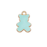 20Pcs Bear Charms for Earrings Necklace DIY Jewelry 10x16mm