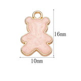 20Pcs Bear Charms for Earrings Necklace DIY Jewelry 10x16mm