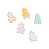 20Pcs Bear Charms for Earrings Necklace DIY Jewelry 10x16mm