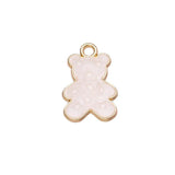 20Pcs Bear Charms for Earrings Necklace DIY Jewelry 10x16mm