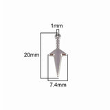 5pcs Stainless Steel Weapon Charm Pendant Jewelry Accessories