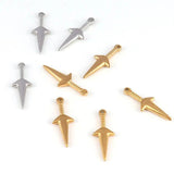 5pcs Stainless Steel Weapon Charm Pendant Jewelry Accessories