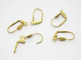 30pcs Brass Leverback Earring Clasps 19.5x10.5mm Shell Raw Brass Ear Hook
