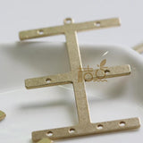 Brass Pendant with Multiple Holes - 43x29mm