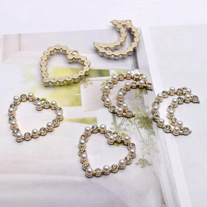 6pcs Metal Alloy Heart Charms Pendants For Jewelry Making DIY