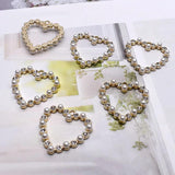 6pcs Metal Alloy Heart Charms Pendants For Jewelry Making DIY